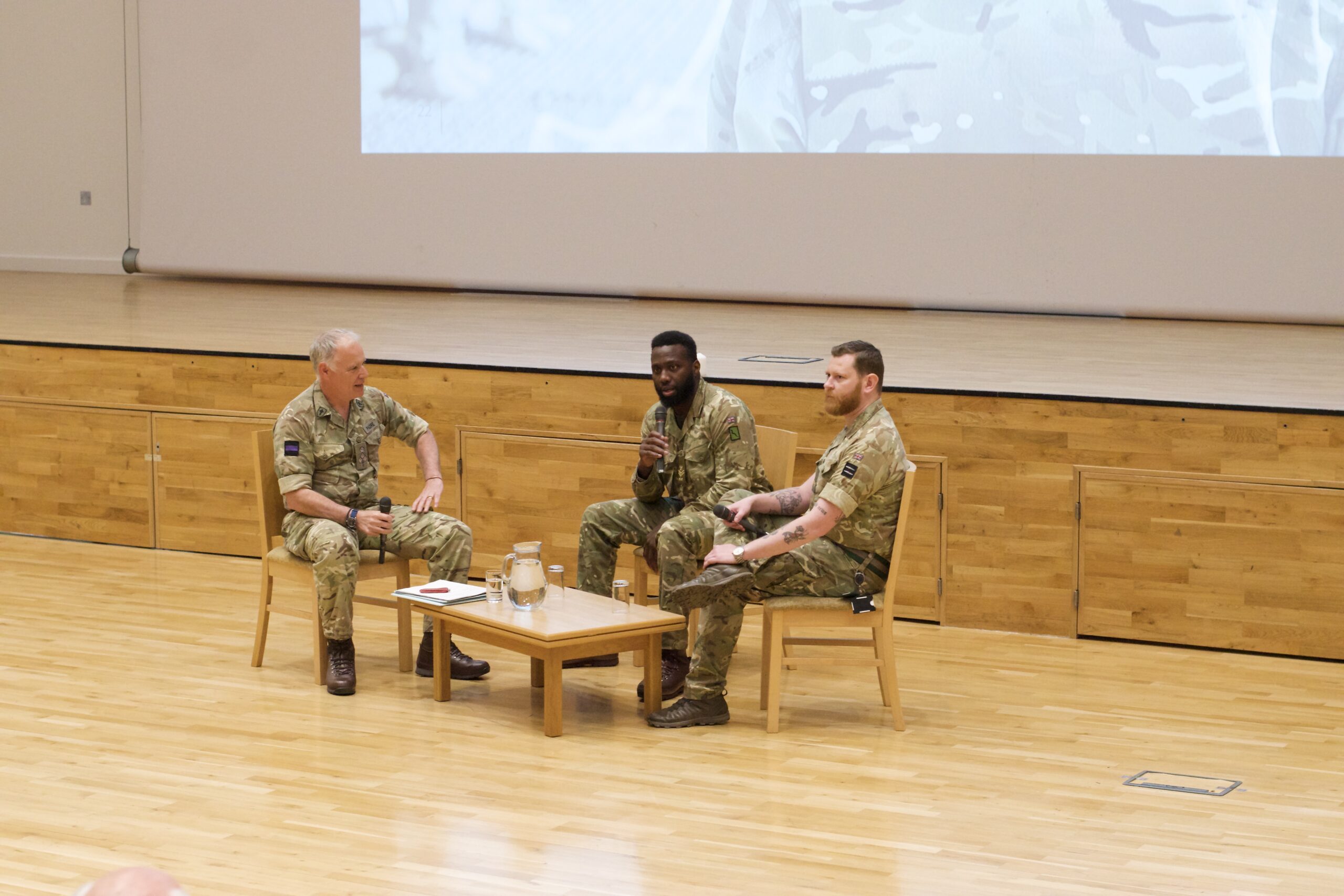 Members of the Armed Forces community meeting together